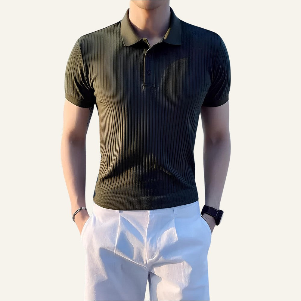 Camisa Polo de Punto Acanalado para Hombre Bourton