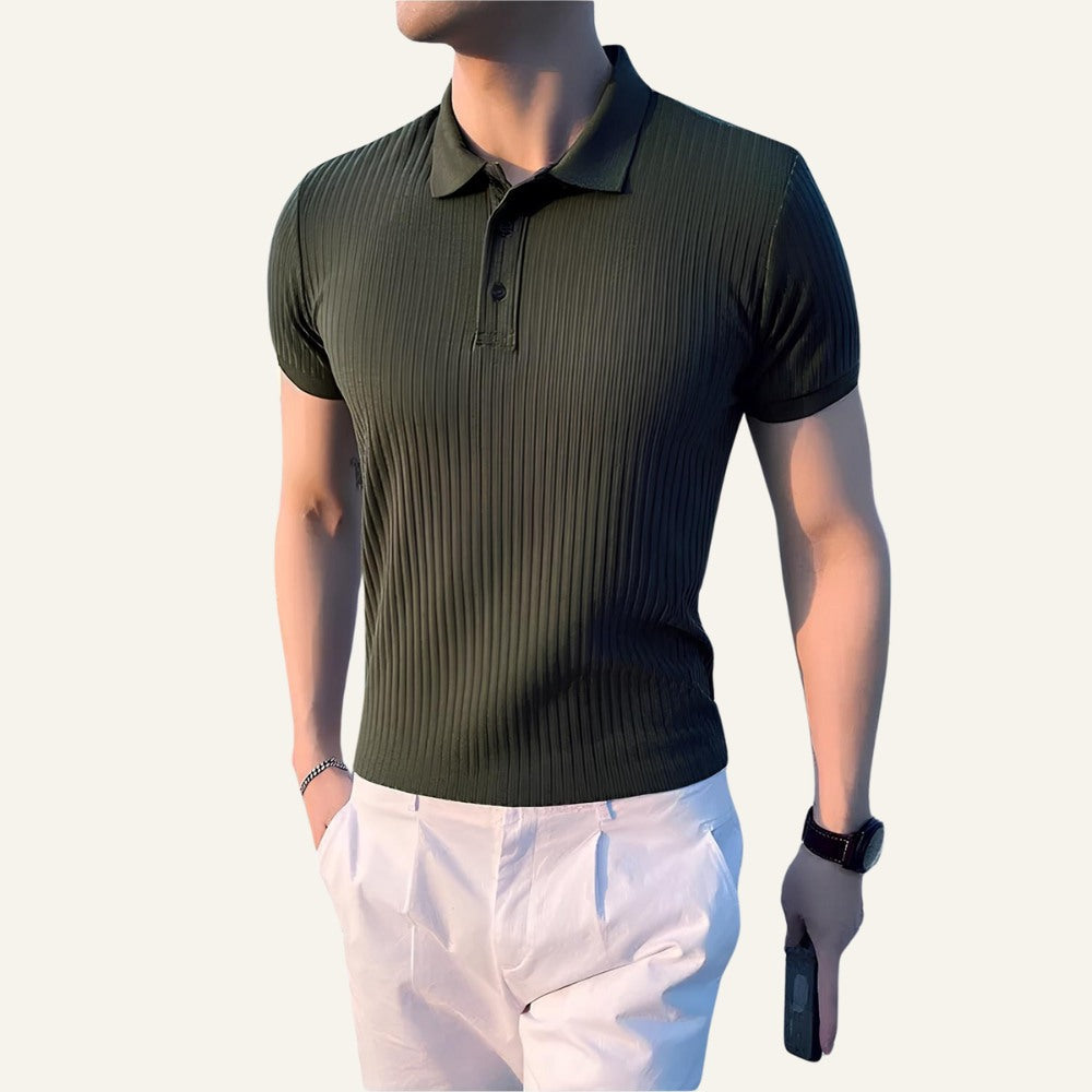 Camisa Polo de Punto Acanalado para Hombre Bourton