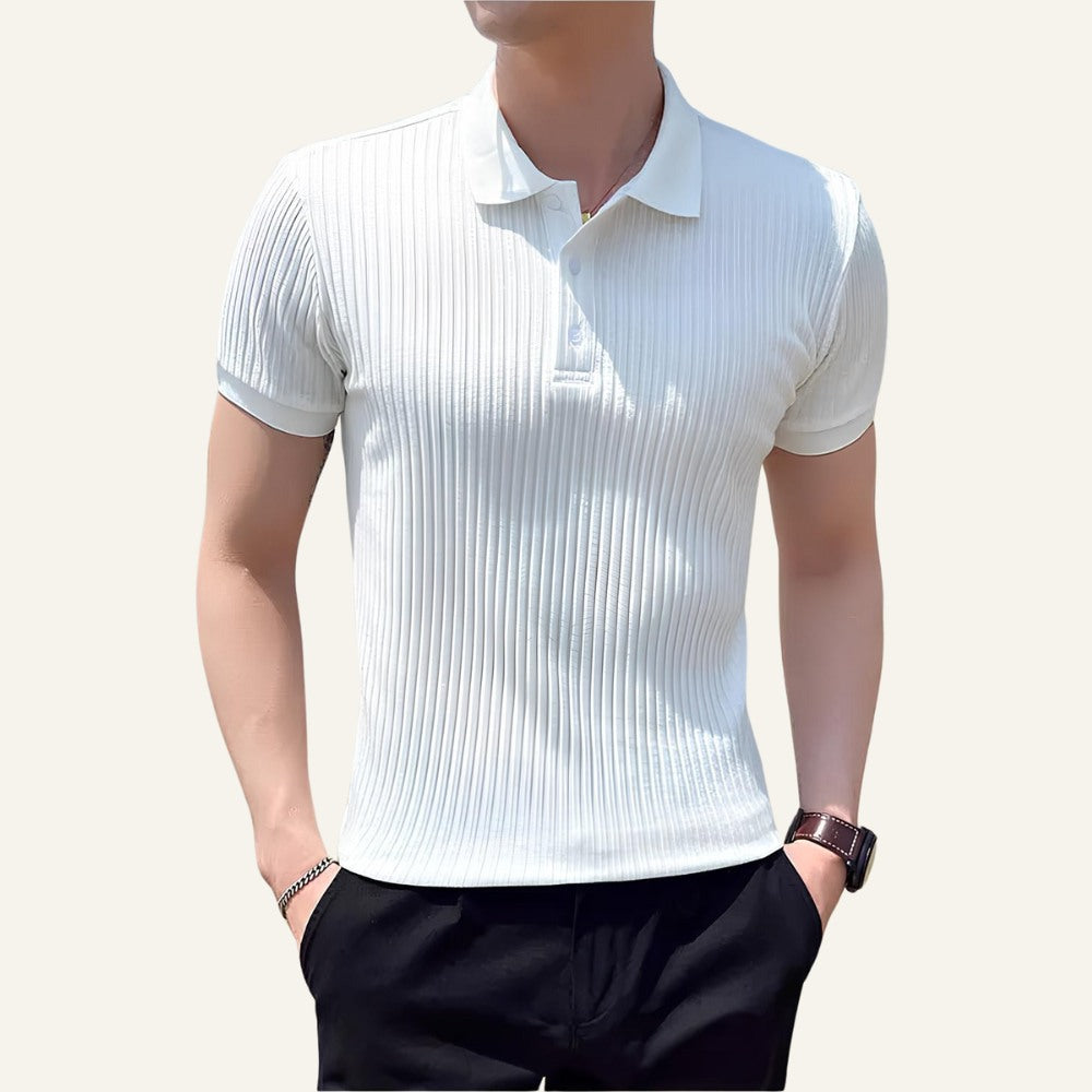 Camisa Polo de Punto Acanalado para Hombre Bourton