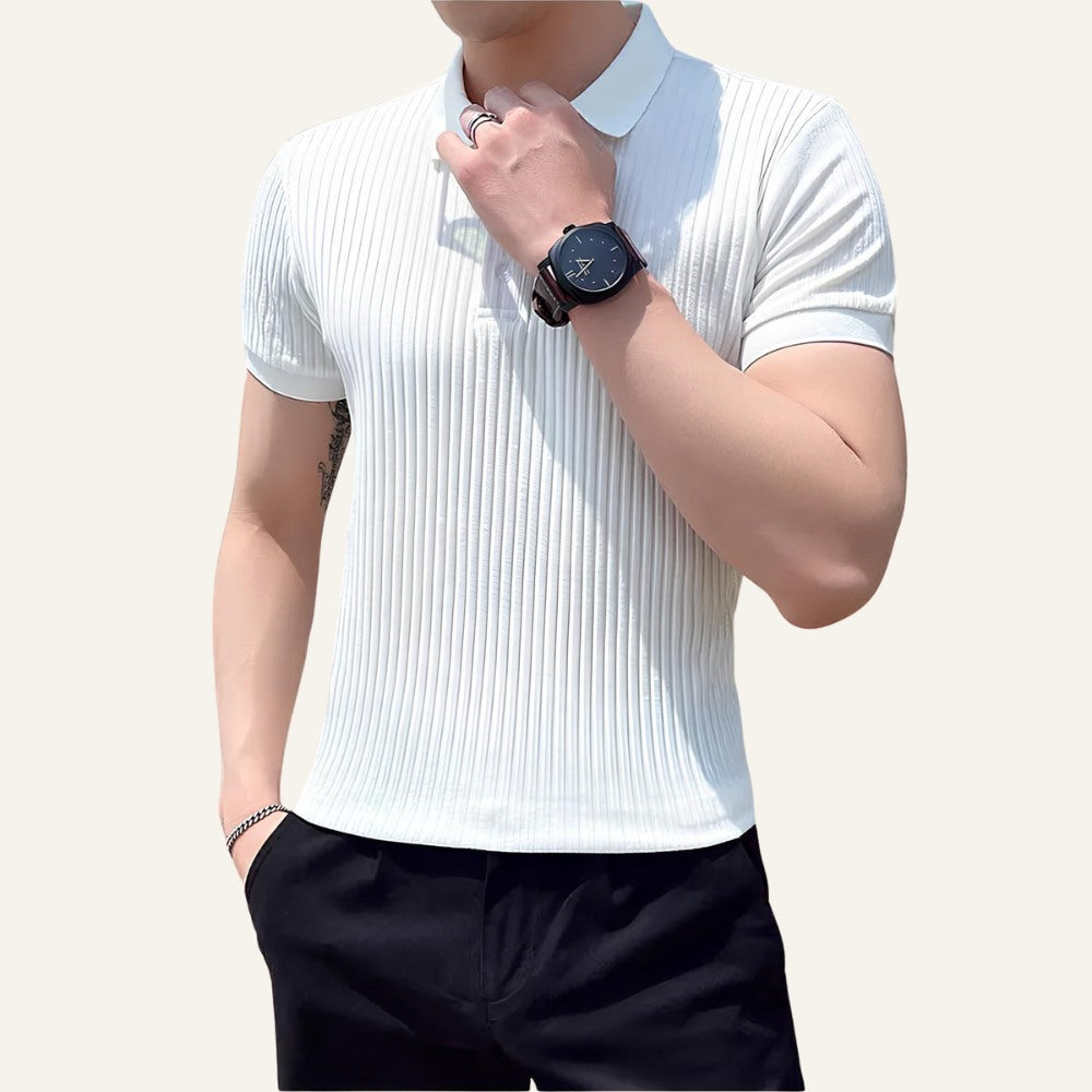 Camisa Polo de Punto Acanalado para Hombre Bourton
