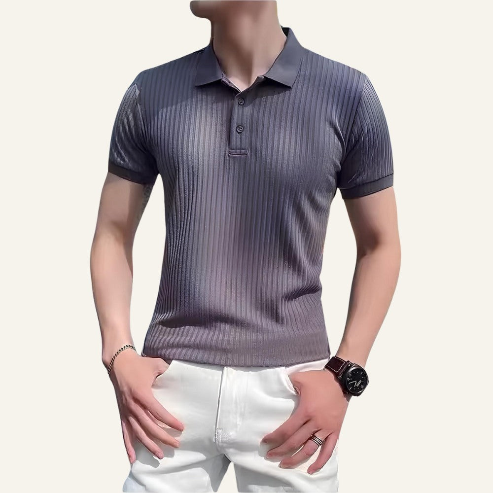 Camisa Polo de Punto Acanalado para Hombre Bourton