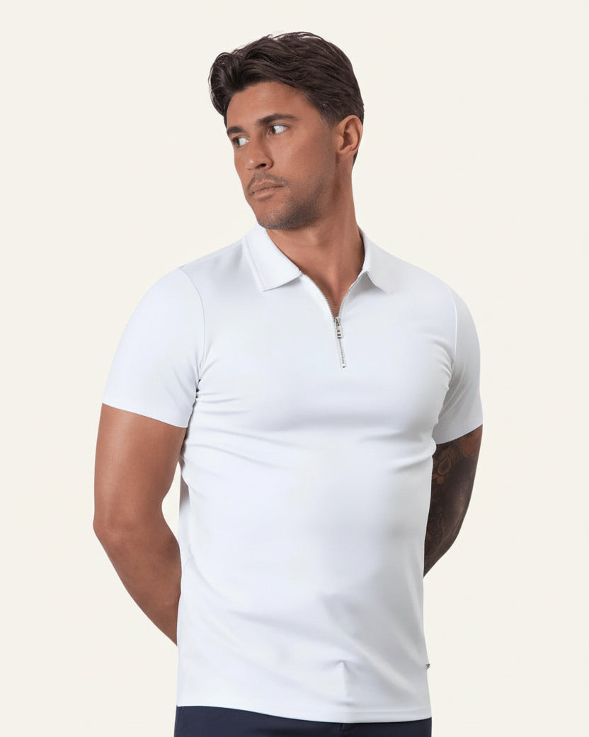Camisa Polo de Media Cremallera para Hombre Old Money Perion
