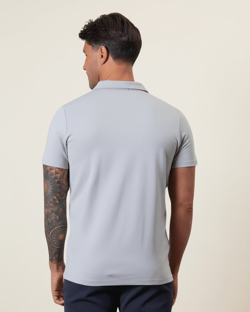 Camisa Polo de Media Cremallera para Hombre Old Money Perion