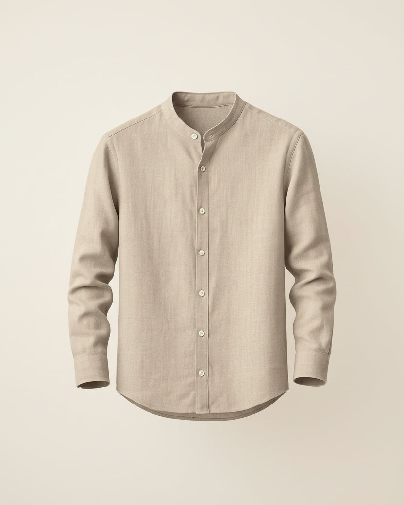 Camisa de Lino Costera Mandarin