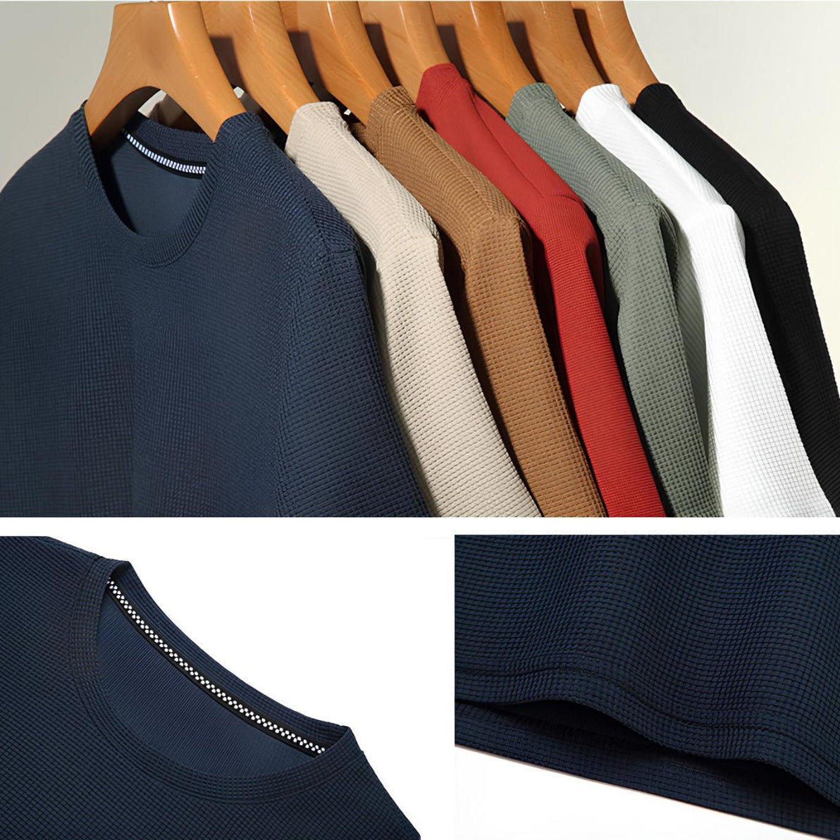 Camiseta Texturizada Básica de Corte Refinado
