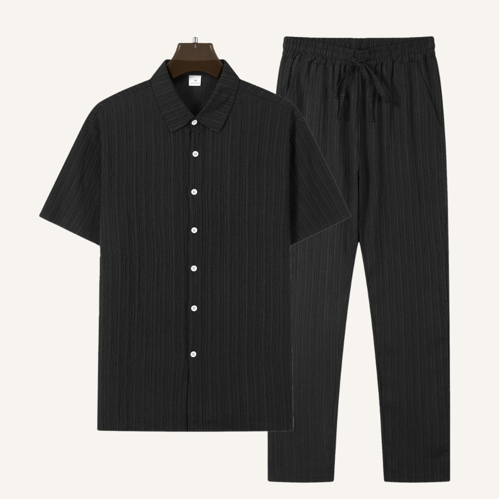 Conjunto de Camisa Texturizada y Pantalones Riviera Ease