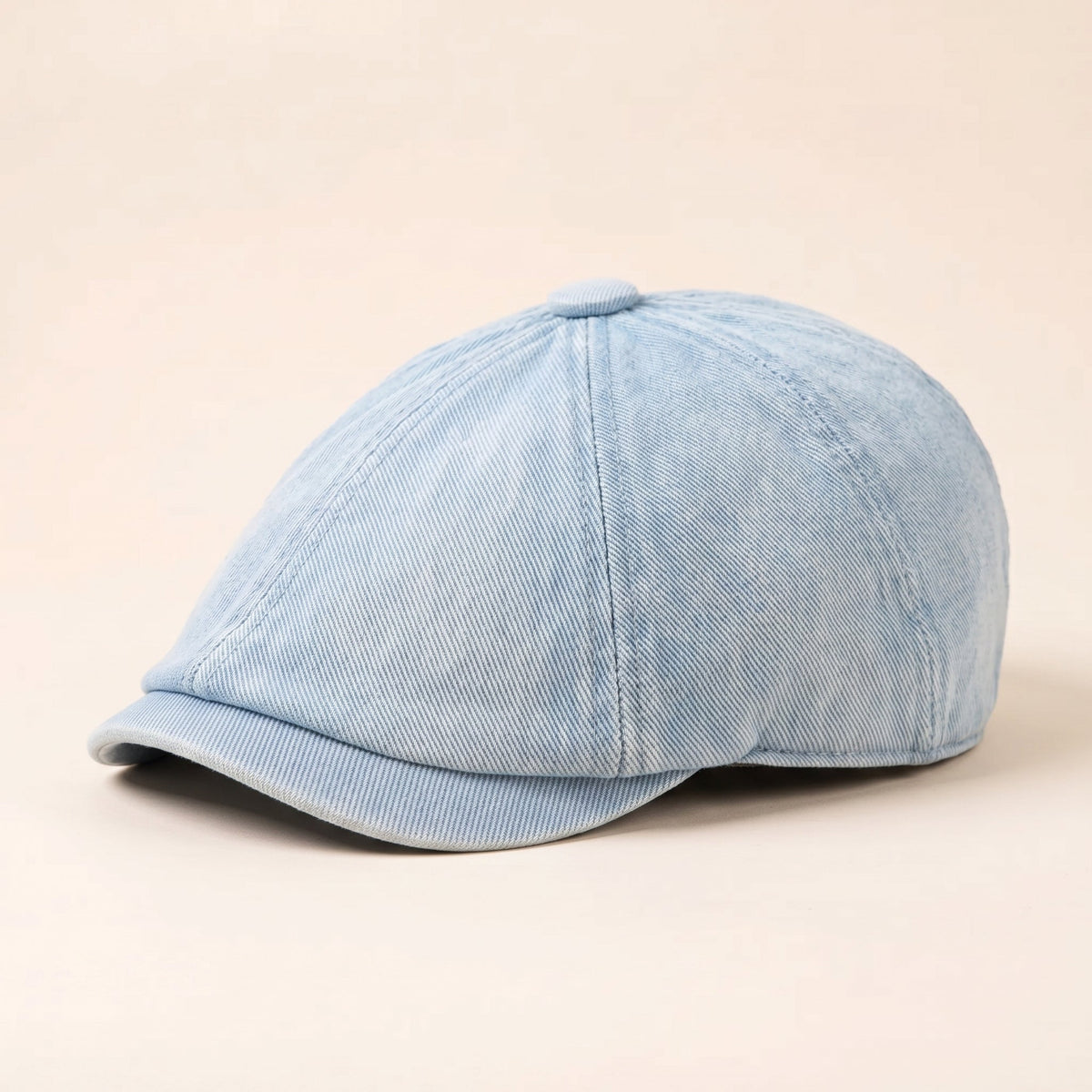 Gorra de Denim Estilo Newsboy