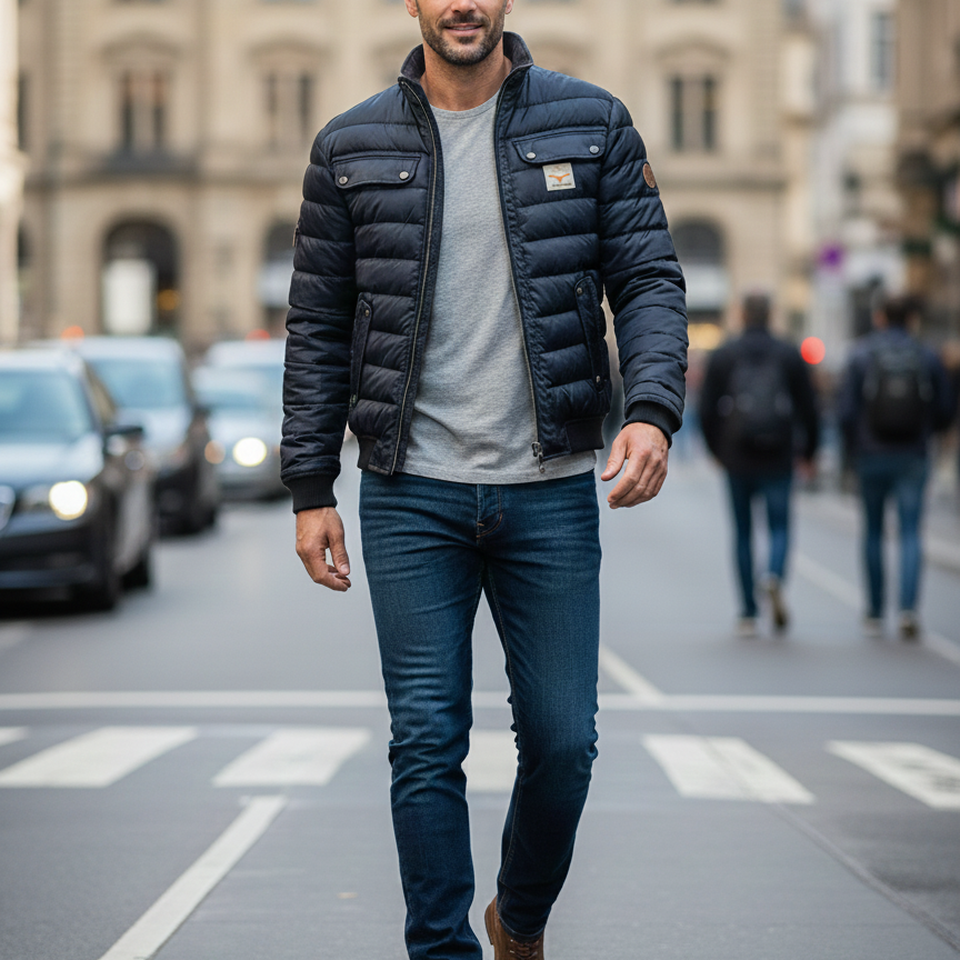 Chaqueta Acolchada Cortina