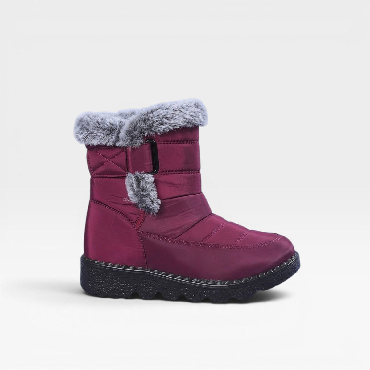 Botas de Invierno Acolchadas para Mujer – Botas de Nieve Impermeables con Forro de Piel Sintética