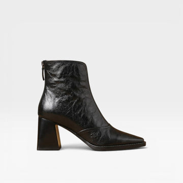 Botas de Tobillo para Mujer – Elegante Punta Cuadrada con Tacón Ancho Estilo Slip On