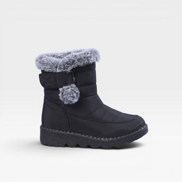 Botas de Invierno Acolchadas para Mujer – Botas de Nieve Impermeables con Forro de Piel Sintética