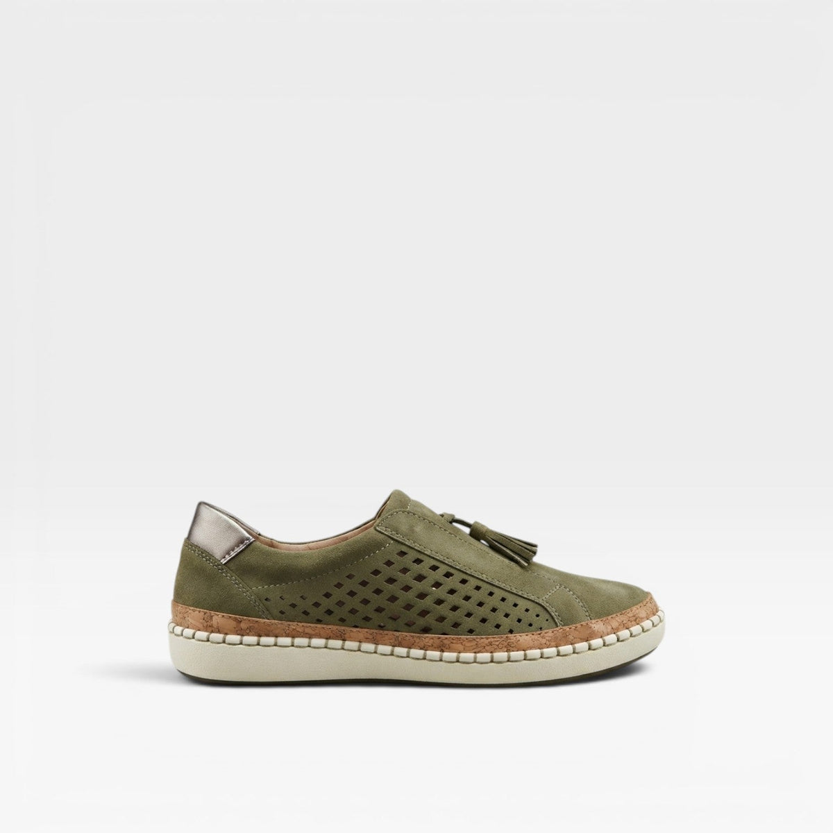 Zapatillas de Ante para Mujer – Zapatillas Cómodas de Uso Diario con Borlas Perforadas