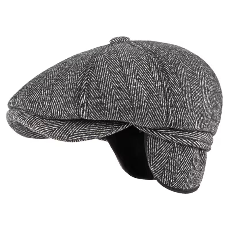 Gorro de Lana con Orejeras en Espiga