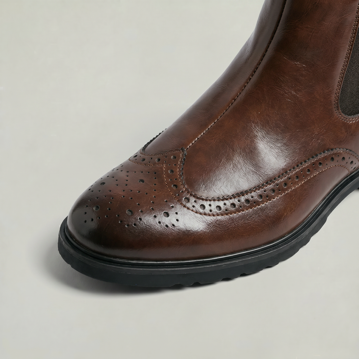 Botas Chelsea Brogue para Hombre – Botas Smart Casual con Punta de Ala