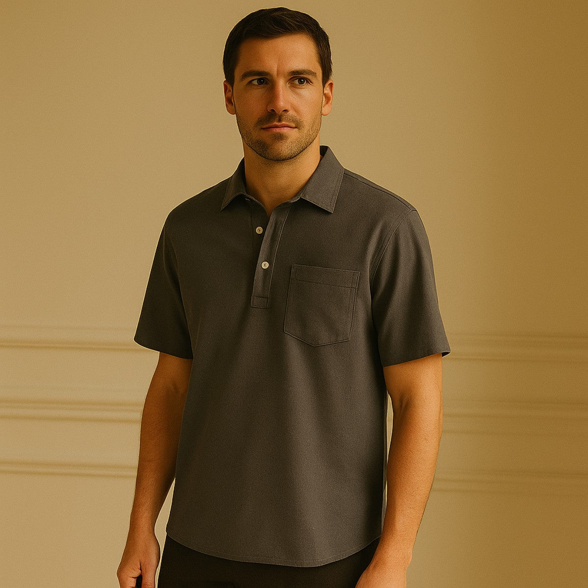 Camisa Polo Clásica con Bolsillo