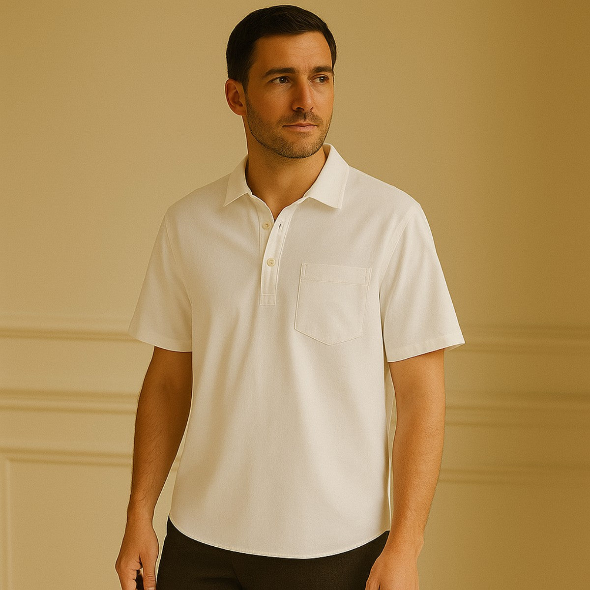 Camisa Polo Clásica con Bolsillo