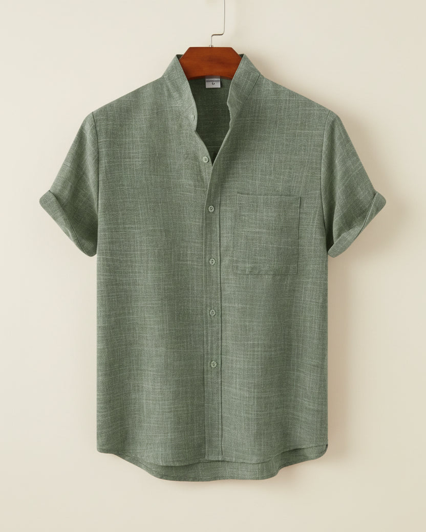 Camisa Mandarin Escape Refinado