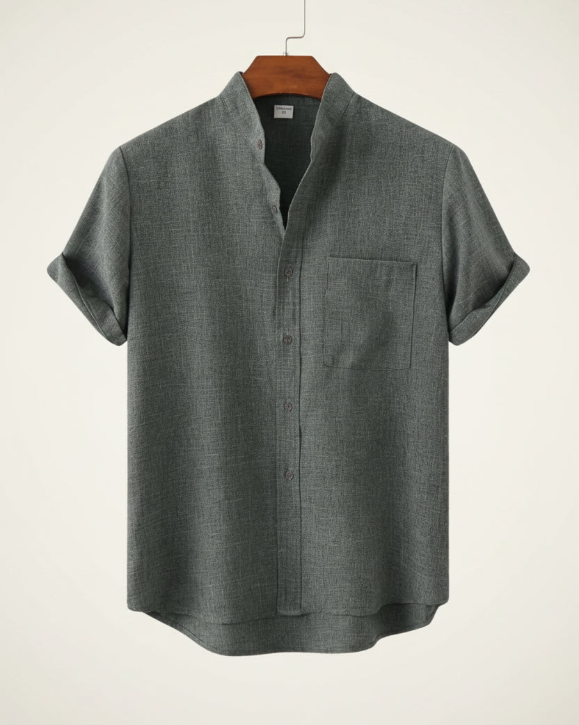 Camisa Mandarin Escape Refinado