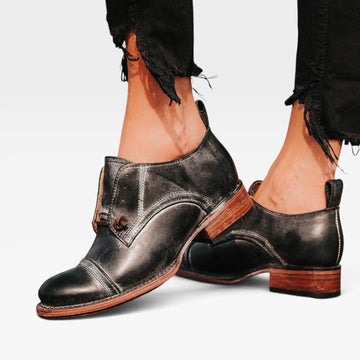 Zapatos Oxford de Cuero para Mujeres