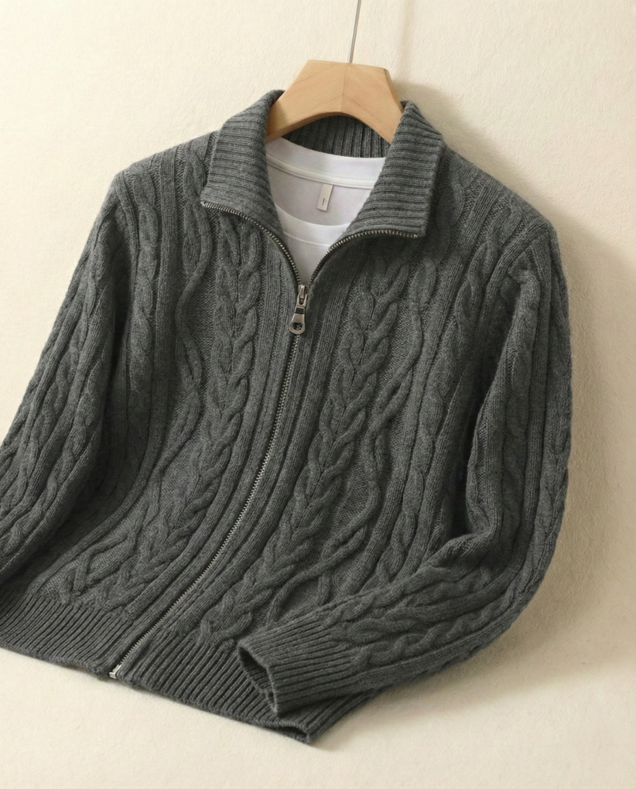 Suéter de Media Cremallera con Alto Cuello para Hombre Fontaine