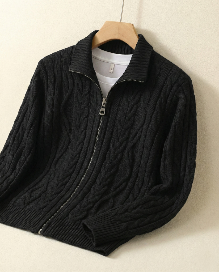 Suéter de Media Cremallera con Alto Cuello para Hombre Fontaine