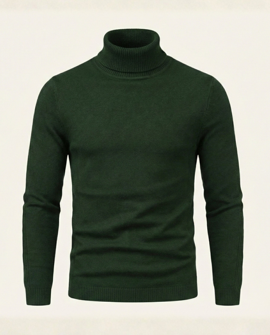 Suéter de Pullover Cuello Refinado