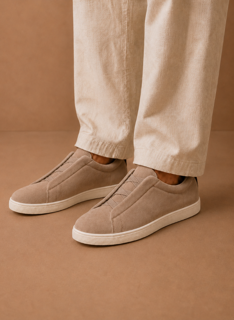 Zapatillas de Suede sin Cordones para Hombre – Zapatos Casual Slip-On | Areleon