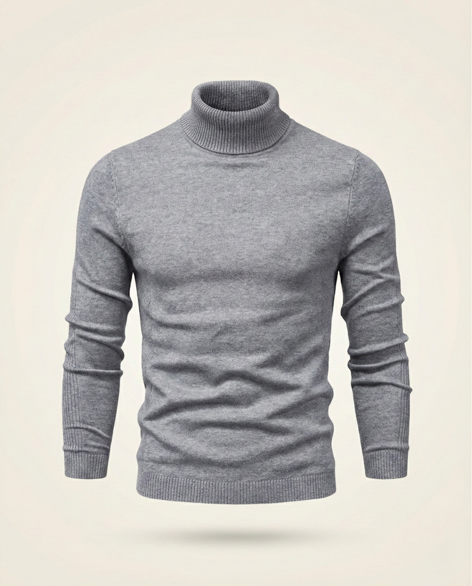 Suéter de Pullover Cuello Refinado