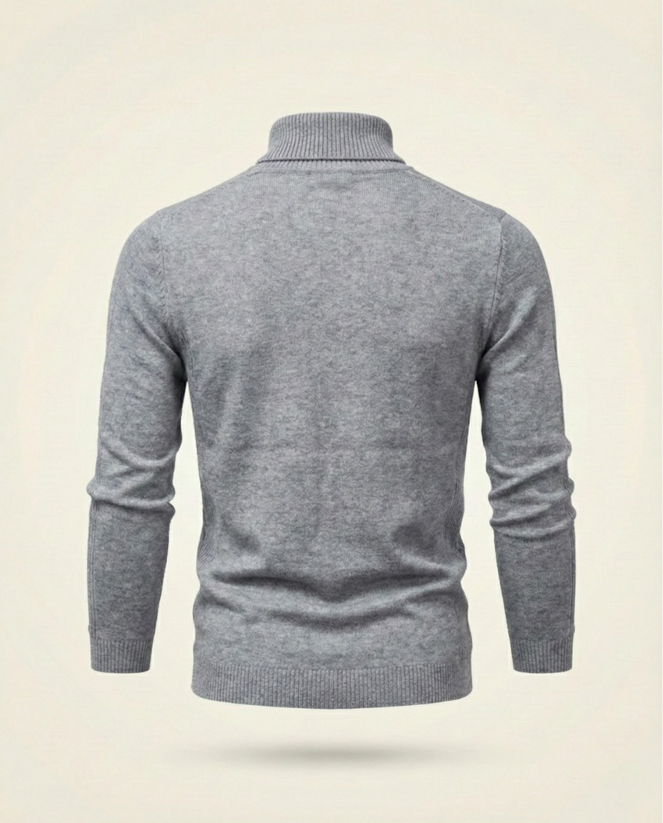 Suéter de Pullover Cuello Refinado