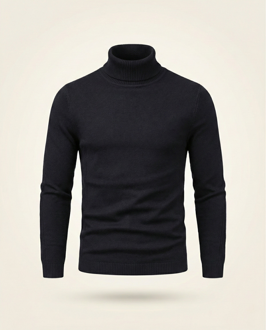 Suéter de Pullover Cuello Refinado