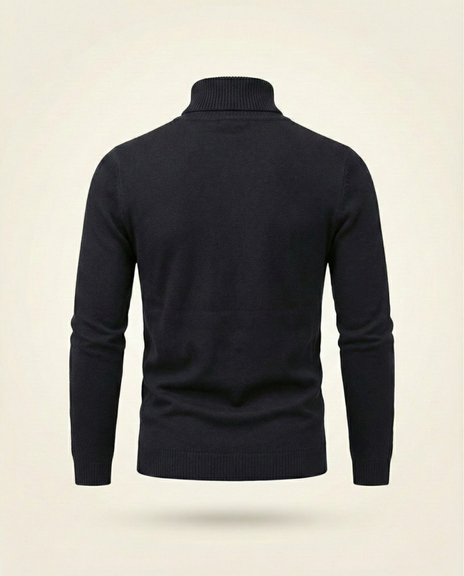 Suéter de Pullover Cuello Refinado