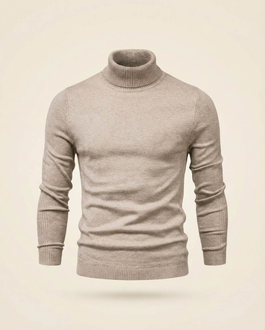 Suéter de Pullover Cuello Refinado