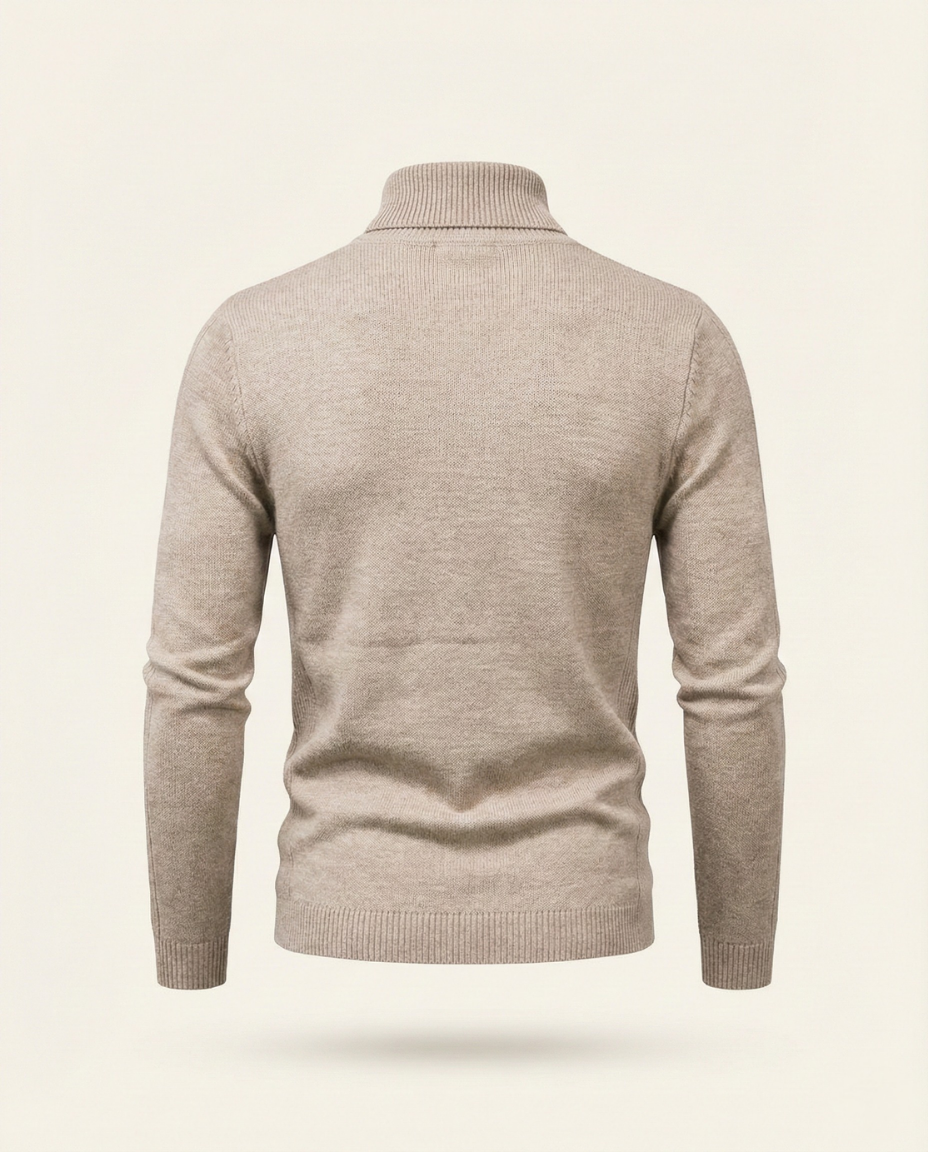 Suéter de Pullover Cuello Refinado