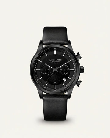 Reloj de Cuero Negro para Hombre - Luxemiro