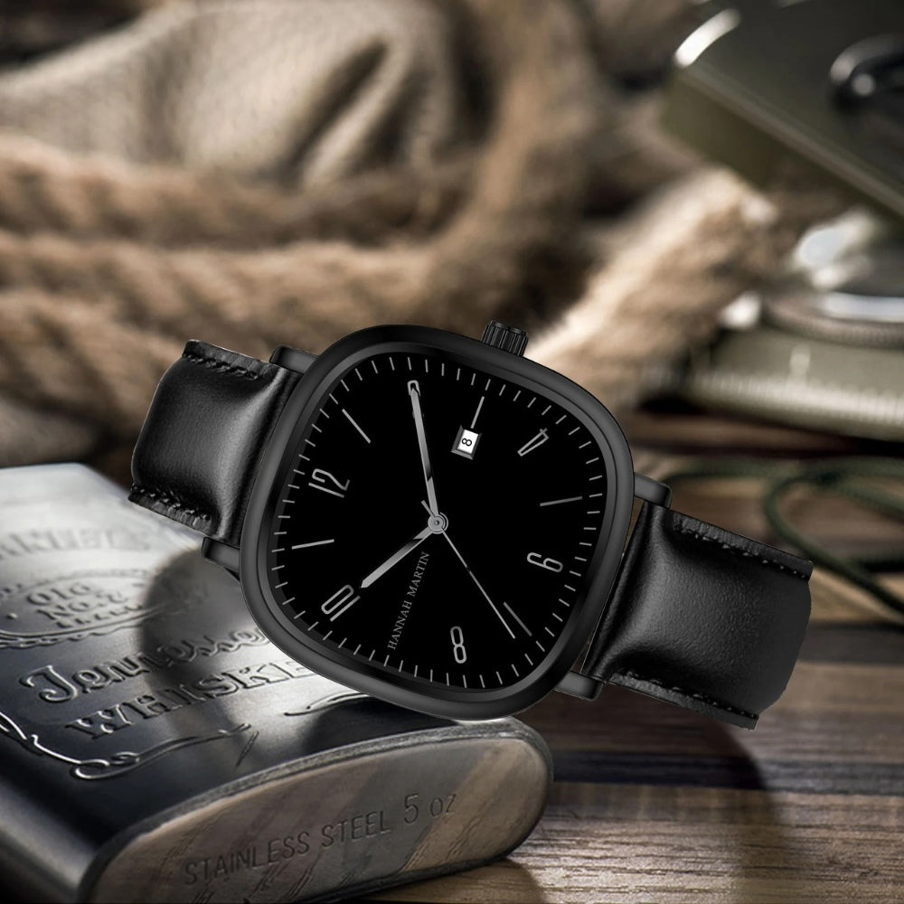 Reloj de Cuero Retro para Hombre - Contorno