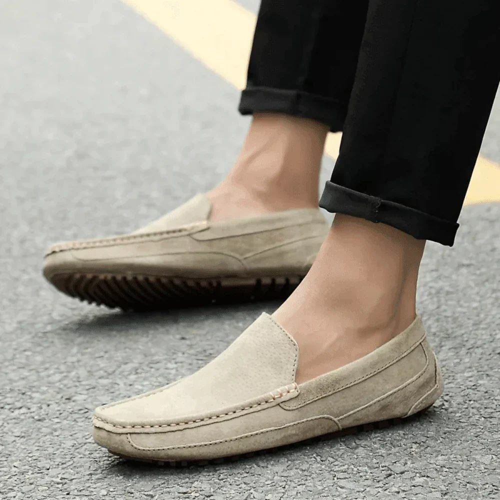 Mocasines de Ante Marfil
