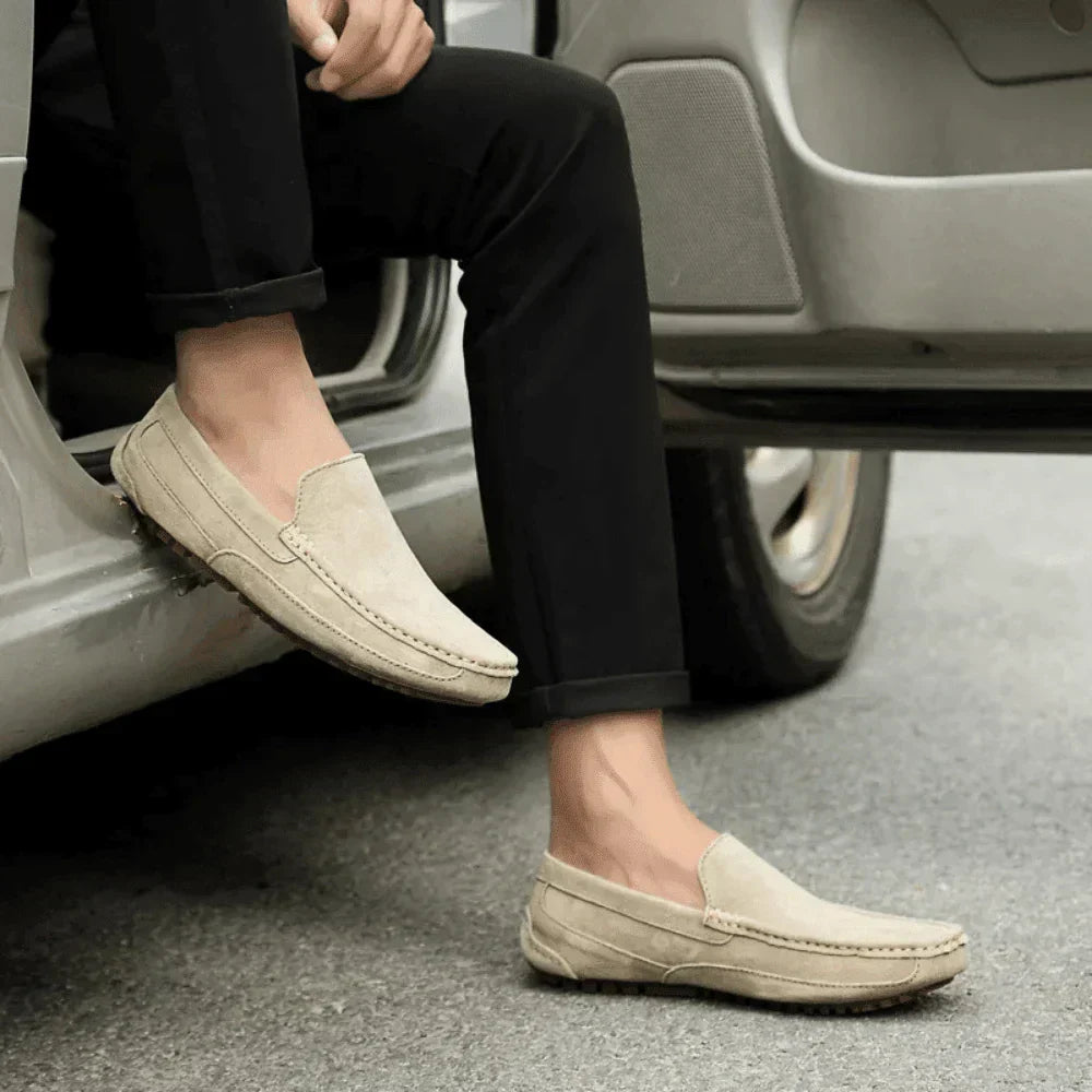 Mocasines de Ante Marfil