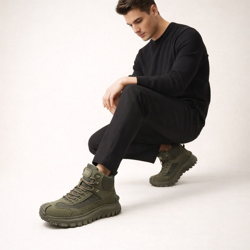 Zapatos de cuero livianos para caminar de hombre