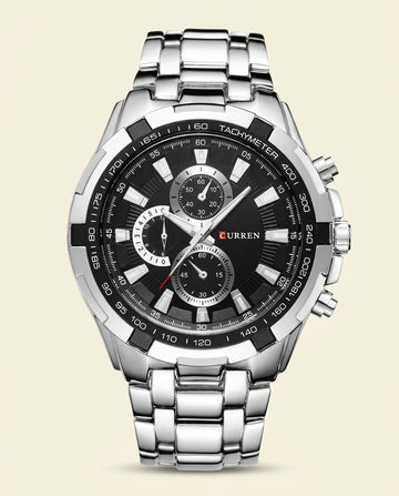 Reloj Clásico de Acero Negro PD