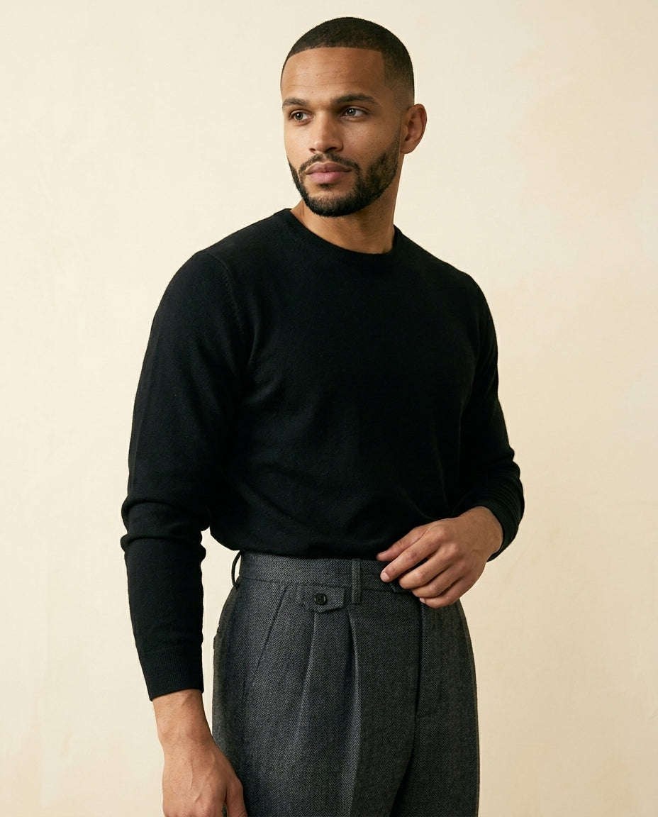 Pantalón Plisado de Espiga