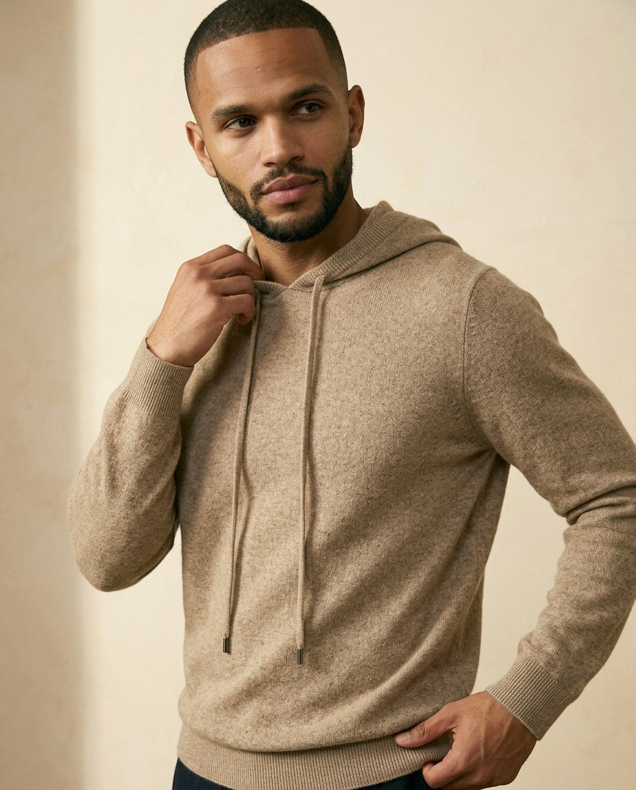 Sudadera de Punto Mezcla de Cachemira Camel