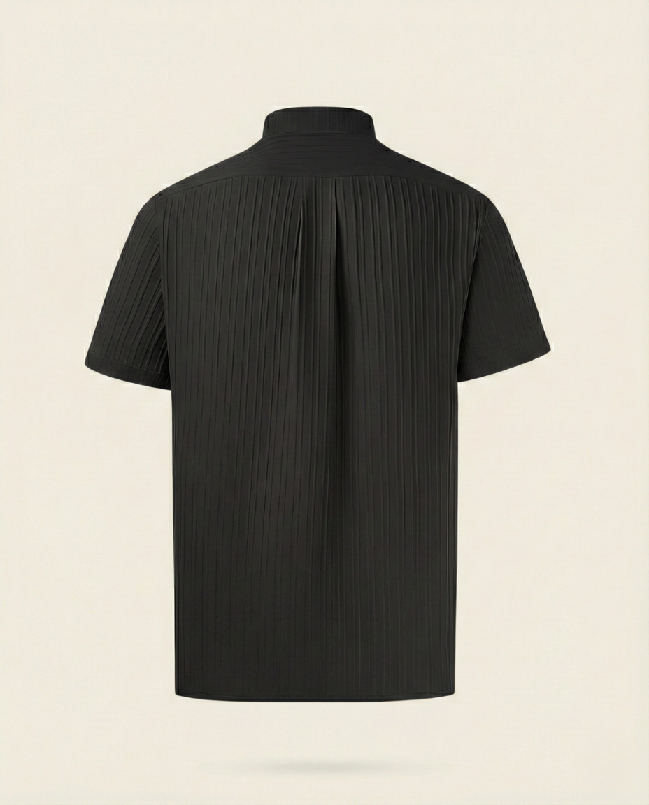 Camisa de Cuello Mao con Estructura Suave