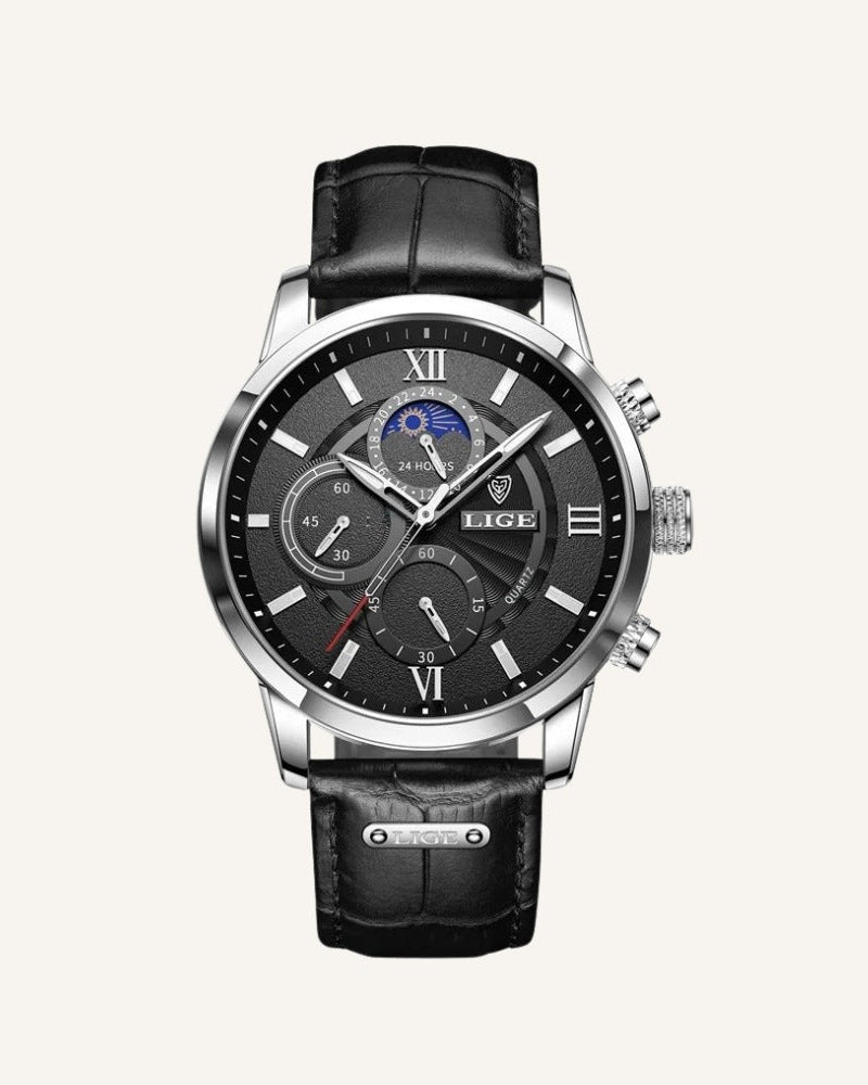 Reloj de Cuero Prestige Fase Lunar