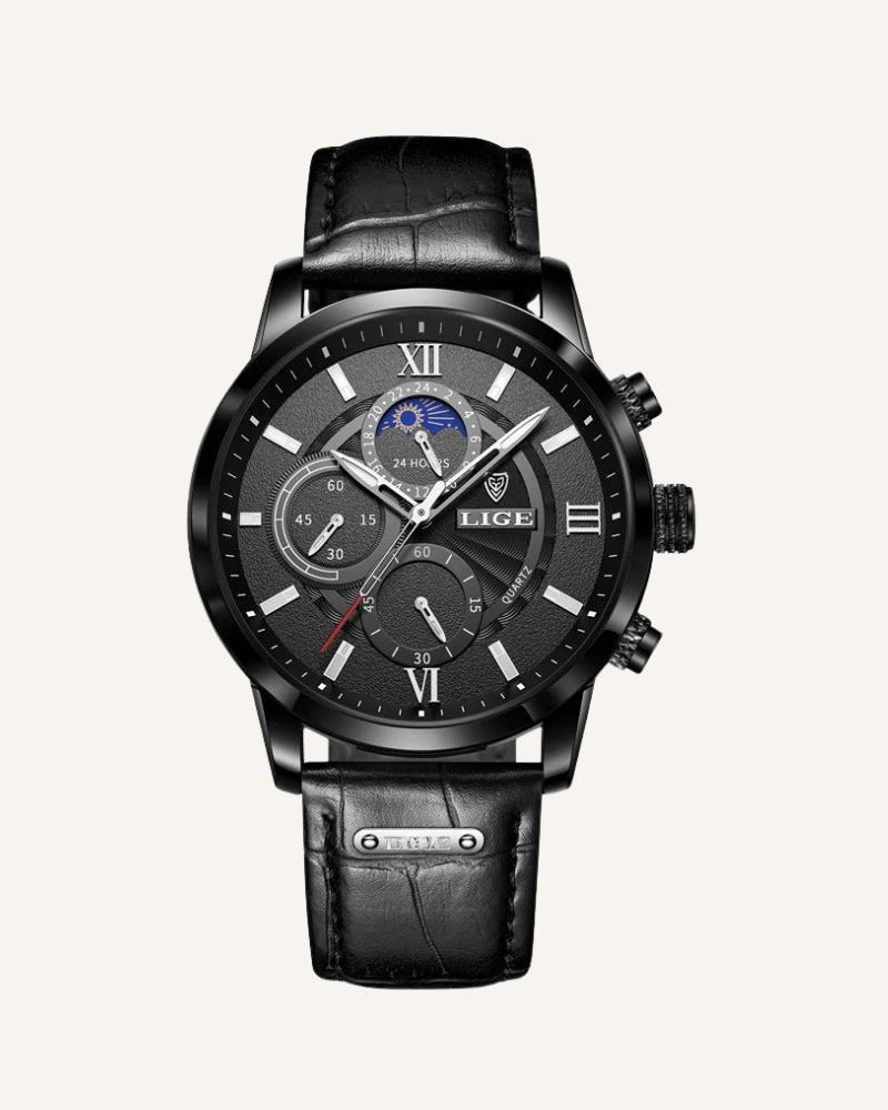 Reloj de Cuero Prestige Fase Lunar