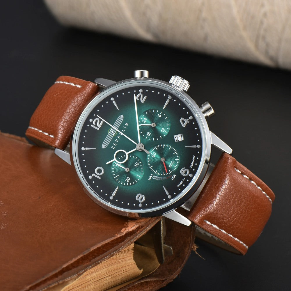 Reloj Cronógrafo Zeppelin 100 Años Verde