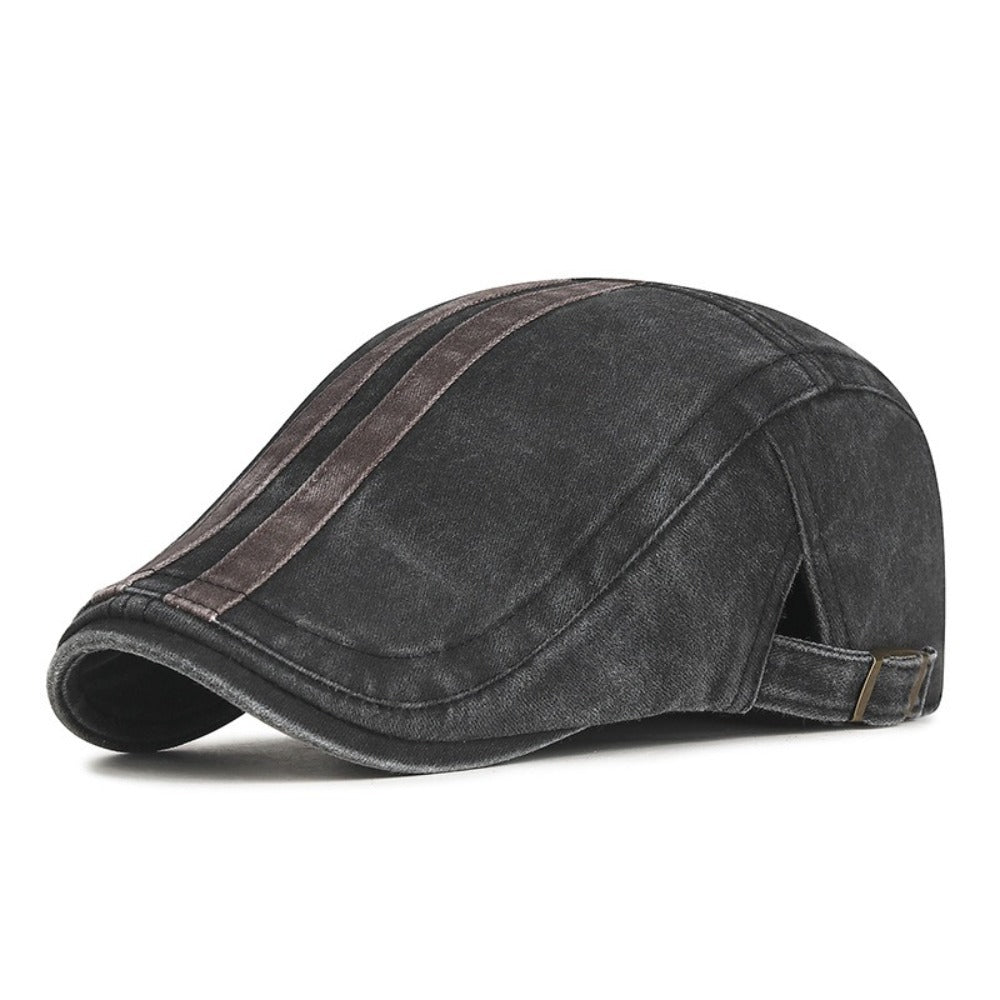 Gorra de Denim con Rayas