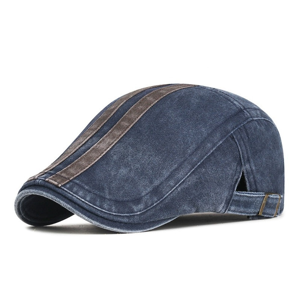 Gorra de Denim con Rayas