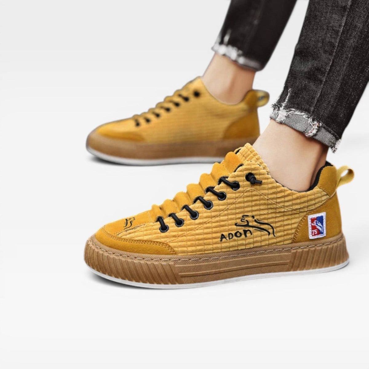 Zapatillas Casual Texturizadas para Hombre – Zapatillas de Skate de Bajo Top con Cordones para Uso Diario