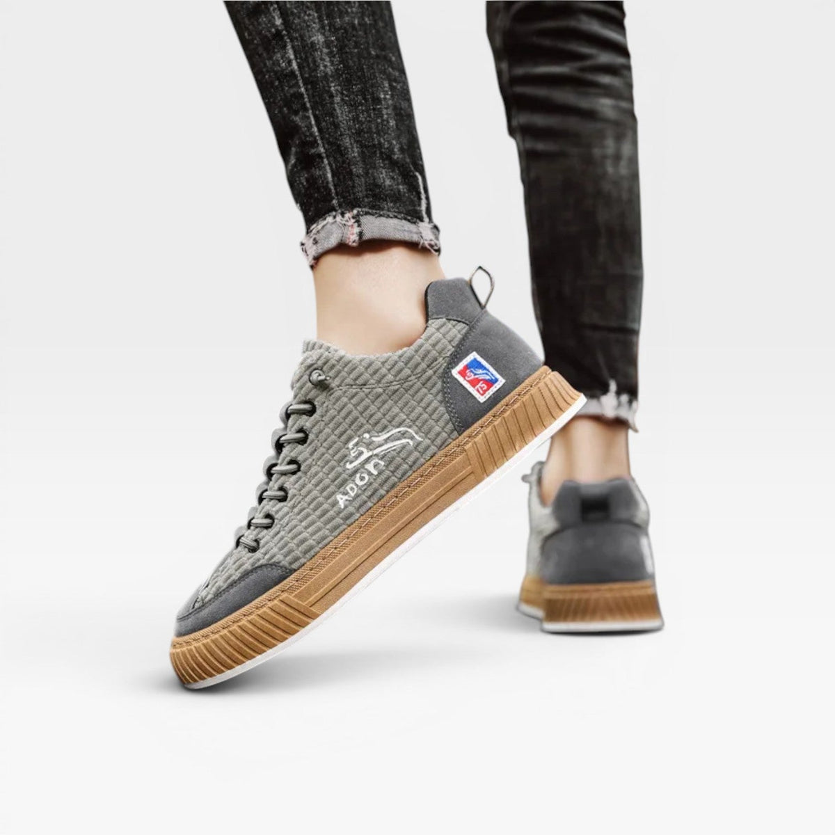 Zapatillas Casual Texturizadas para Hombre – Zapatillas de Skate de Bajo Top con Cordones para Uso Diario