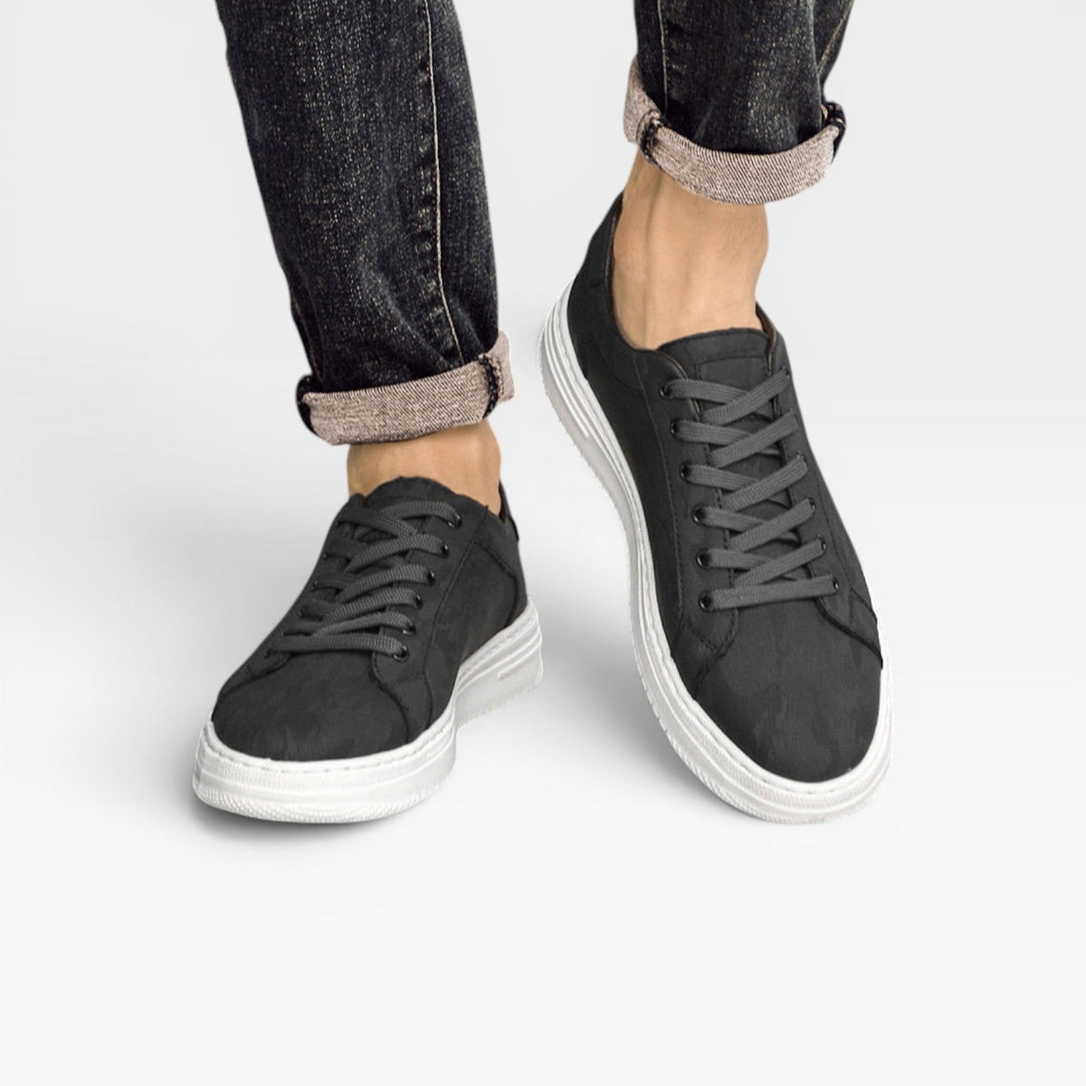 Zapatillas de Cuero para Hombre – Clásicas, con Cordones, Estilo Smart Casual para el Día a Día